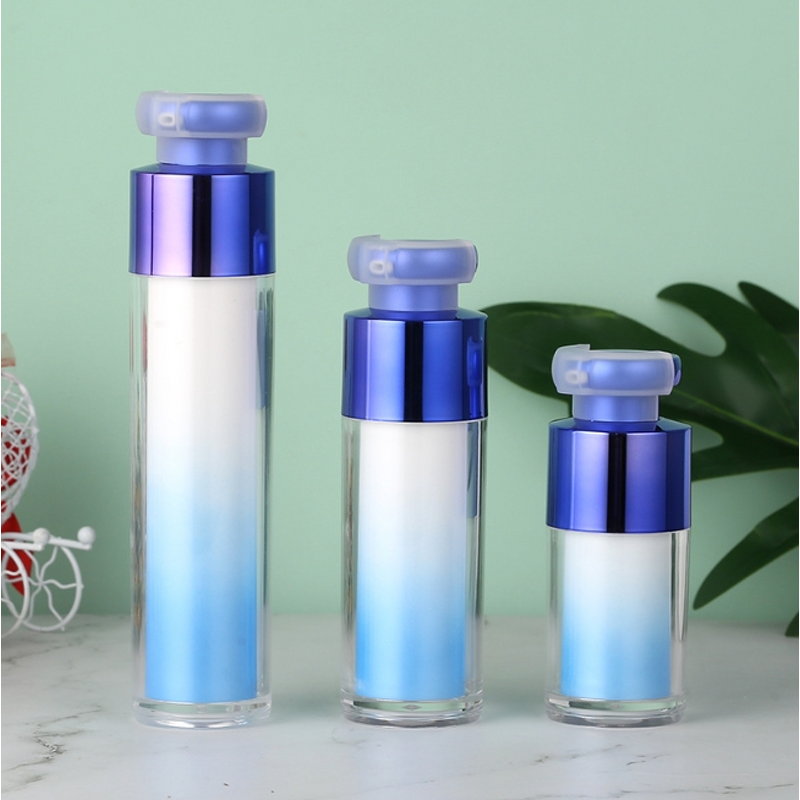 Cosmetic Airless Bottle Manufacturer - Gold High Quality PET Foam 30 50 100ml for Face Skin Care with Lotion Pump