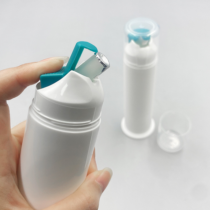 Toothpaste Vacuum Bottle Manufacturer - Stock 60g 100g 120ml Vertical with Pump Customizable Logo Daily Chemical