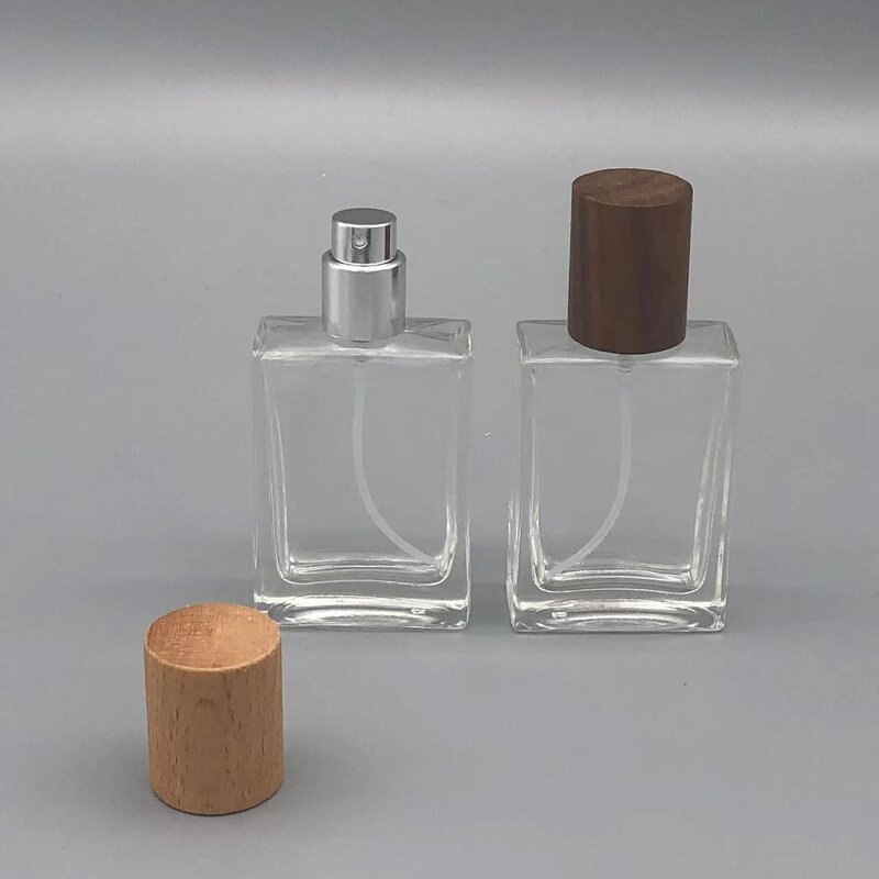 Perfume Bottle Manufacturer - High-End 30ml with Portable Wooden Lid and Dropper Sealing