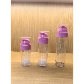 Airless Pump Cosmetic Bottle Manufacturer - Custom Logo 20-50ml PE PET for Facial Cleanser and Shampoo