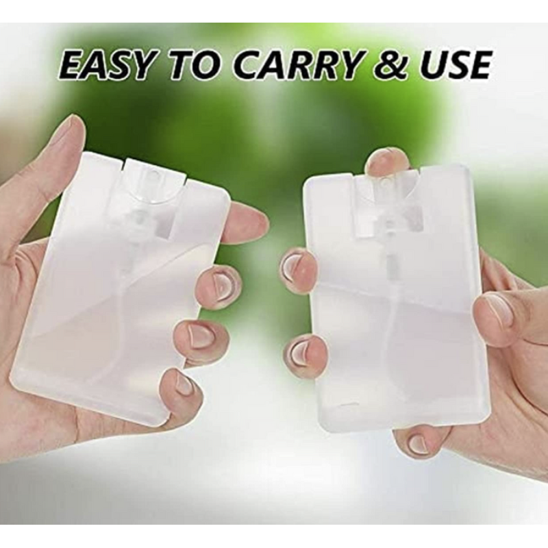Perfume Spray Bottle Manufacturer - 20ml Clear Plastic Refillable Card Type Fine Mist Empty Container