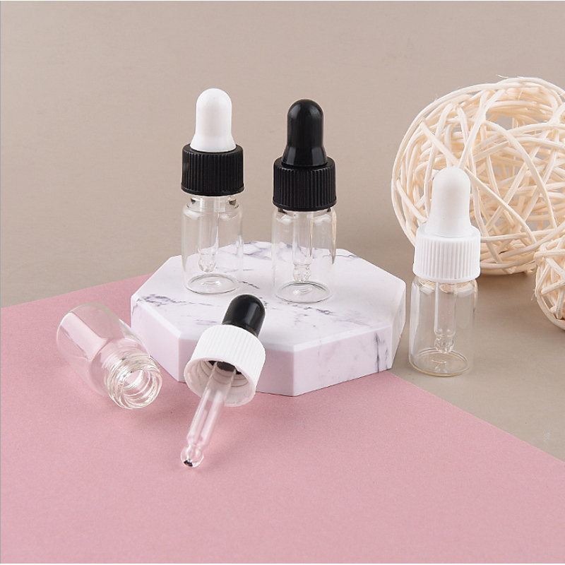Essential Oil Sub Bottle Manufacturer - 3ml 4ml Dropper Screw Mouth Small Sample Cosmetic Glass