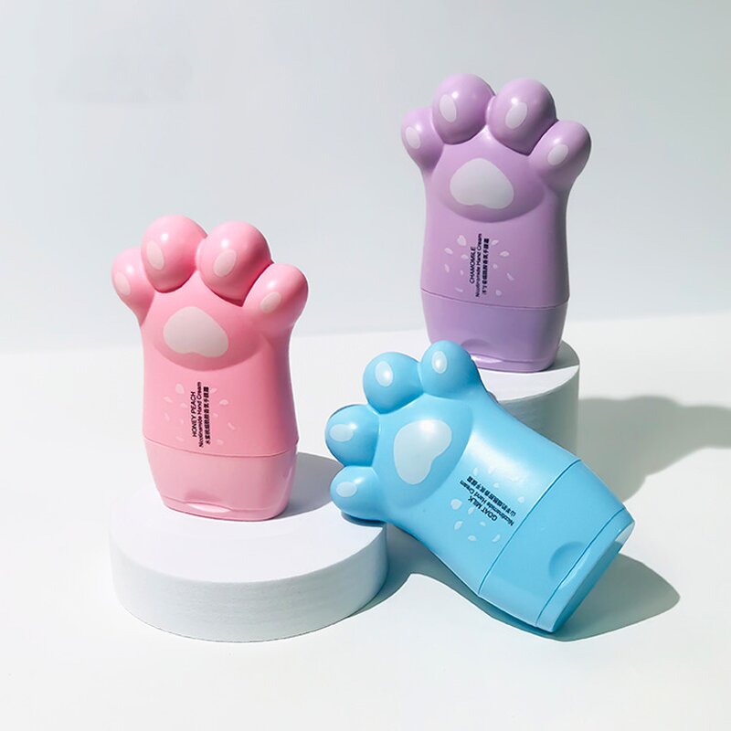 Hand Cream Bottle Manufacturer - 80g Cute Cat Paw Squeeze Portable Flip-top for Lotion Sunscreen Facial Cleanser