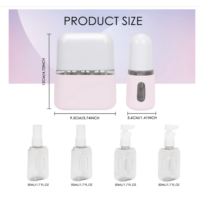 Travel Bottle Set Manufacturer - Containers for Toiletries with Lid Leak-proof Refillable Plastic Airplane Accessories