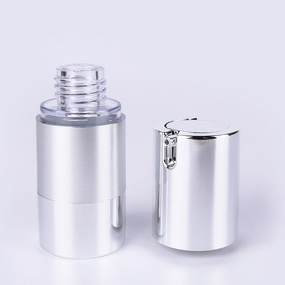 Airless Pump Lotion Bottle Manufacturer - In-Stock High Quality Silver 15ml with Sealing Pump Sprayer for Shampoo