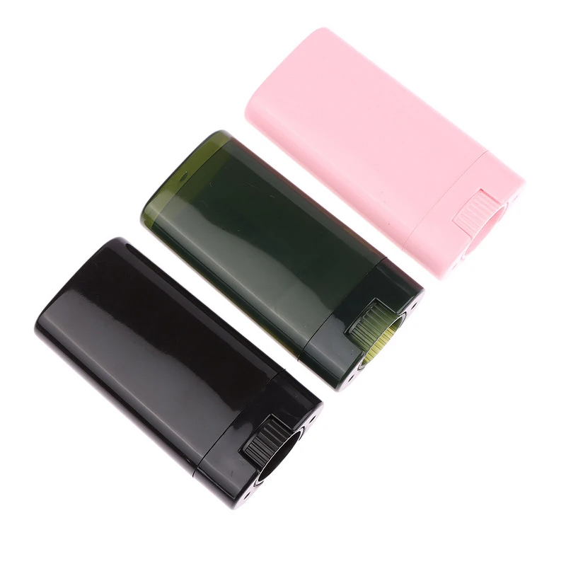Deodorant Bottle Manufacturer - 30ml Reusable Black Plastic Cylinder Twist Up Empty for Lip Balm Lipstick Shampoo