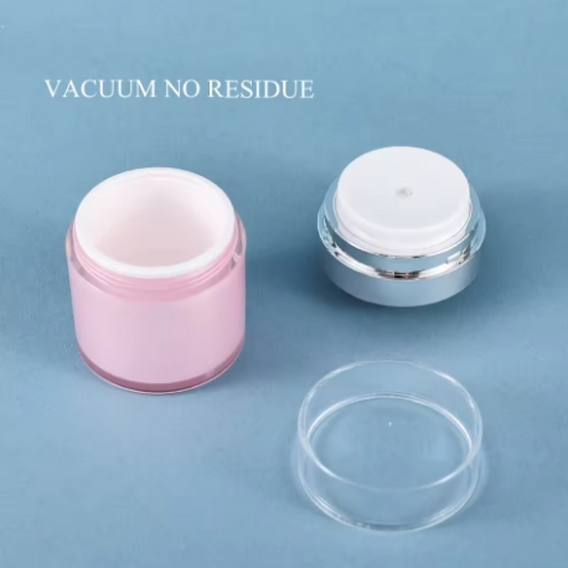 Airless Pump Jar Manufacturer - 15/30ml Pink Empty Acrylic Vacuum Portable Cosmetic for Makeup
