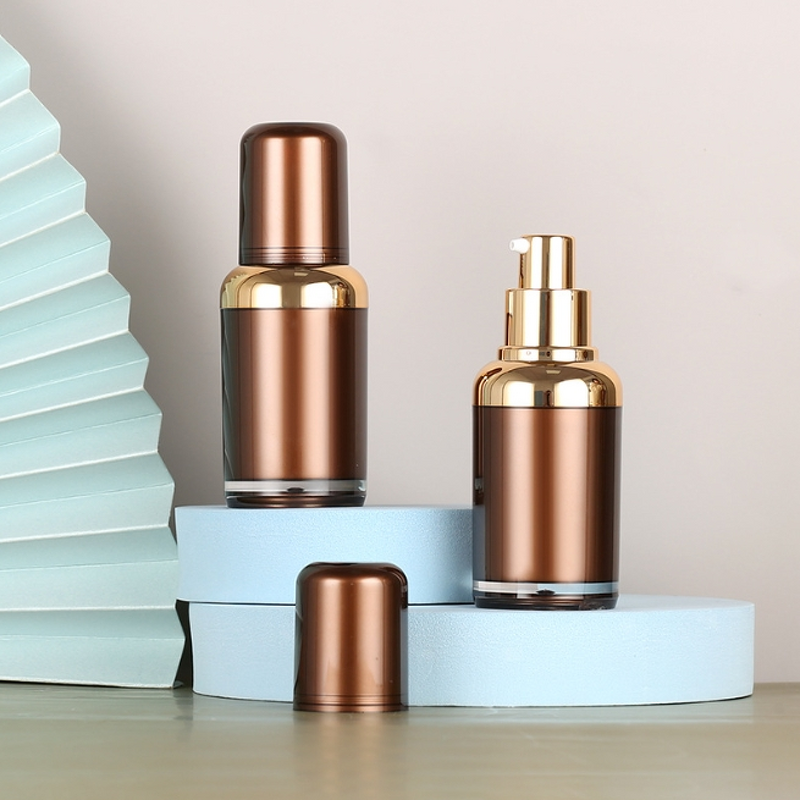 Serum Bottle Manufacturer - High Quality Luxury Round Plastic PP Cosmetic with Lid and Pump for Skincare