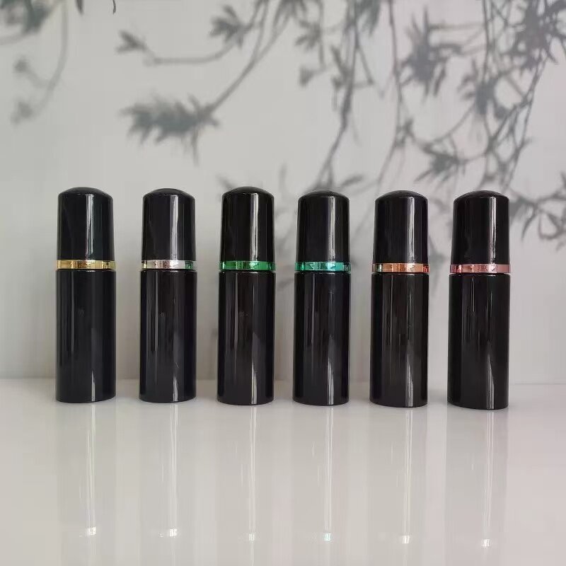 Foam Soap Bottle Manufacturer - 2oz Black with Gold Pump Empty Travel Foaming for Hand Soap Lash Shampoo