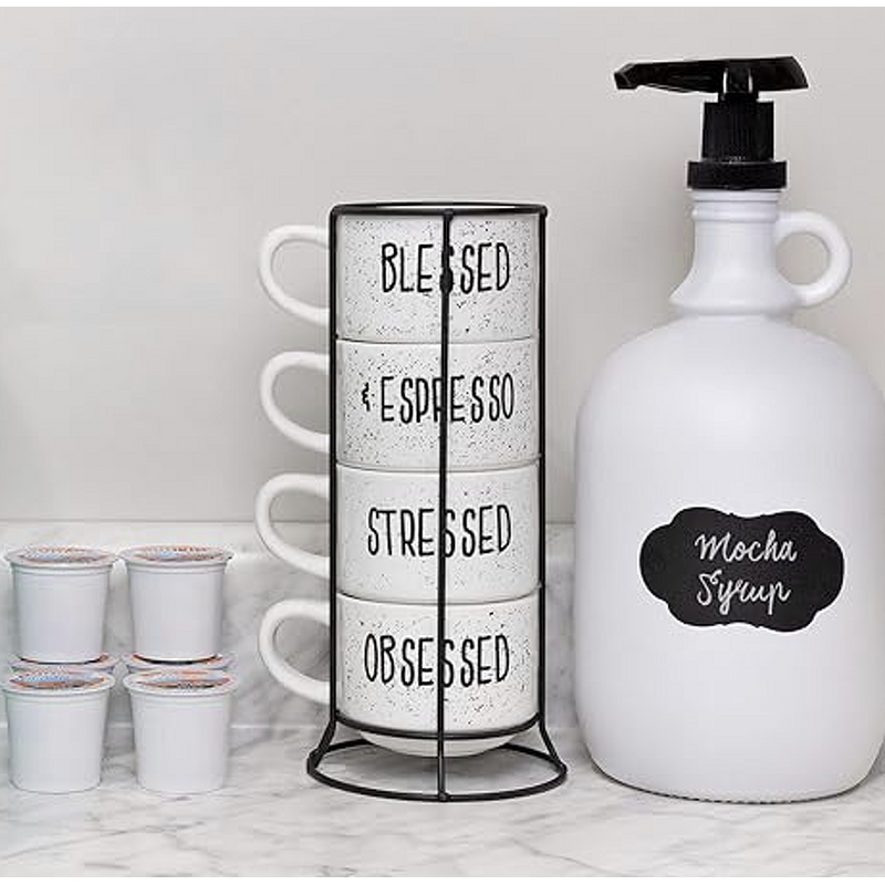 Replacement Pump Manufacturer - Darware Large 38mm for Gallon and Half Gallon Bottles 4-Pack Black