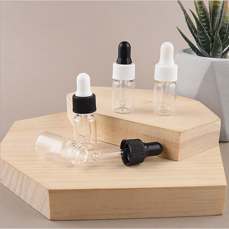 Essential Oil Sub Bottle Manufacturer - 3ml 4ml Dropper Screw Mouth Small Sample Cosmetic Glass