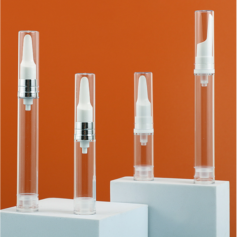 Vacuum Eye Cream Bottle Manufacturer - 10ml Transparent Pressed for Essence Lotion 15ml Cosmetic Thin Tube