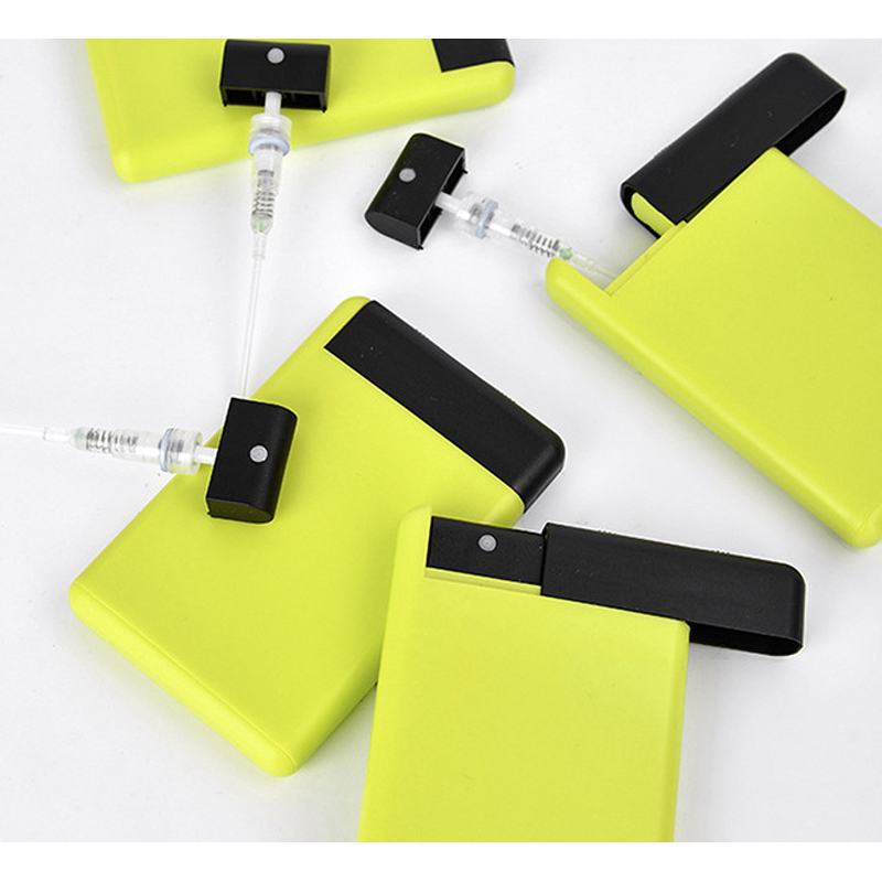 Perfume Bottle Manufacturer - 20ml Yellow Push-top Card Spray Flat Disposable for Hand Sanitizer