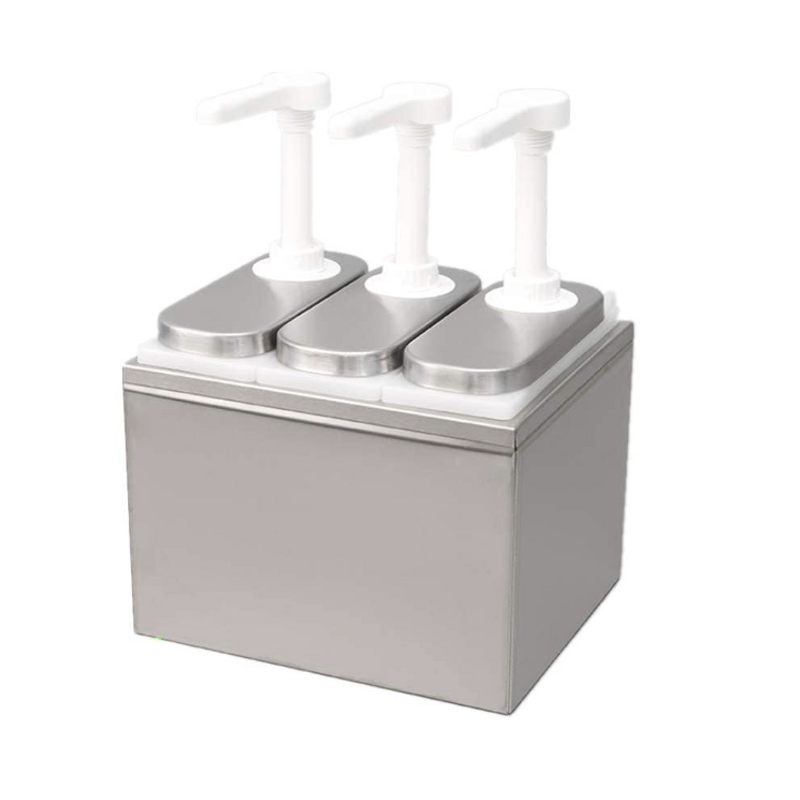 Sauce Dispenser Pump Manufacturer - 3L Stainless Steel Condiment Station for Salad Jam Seasoning Sauce