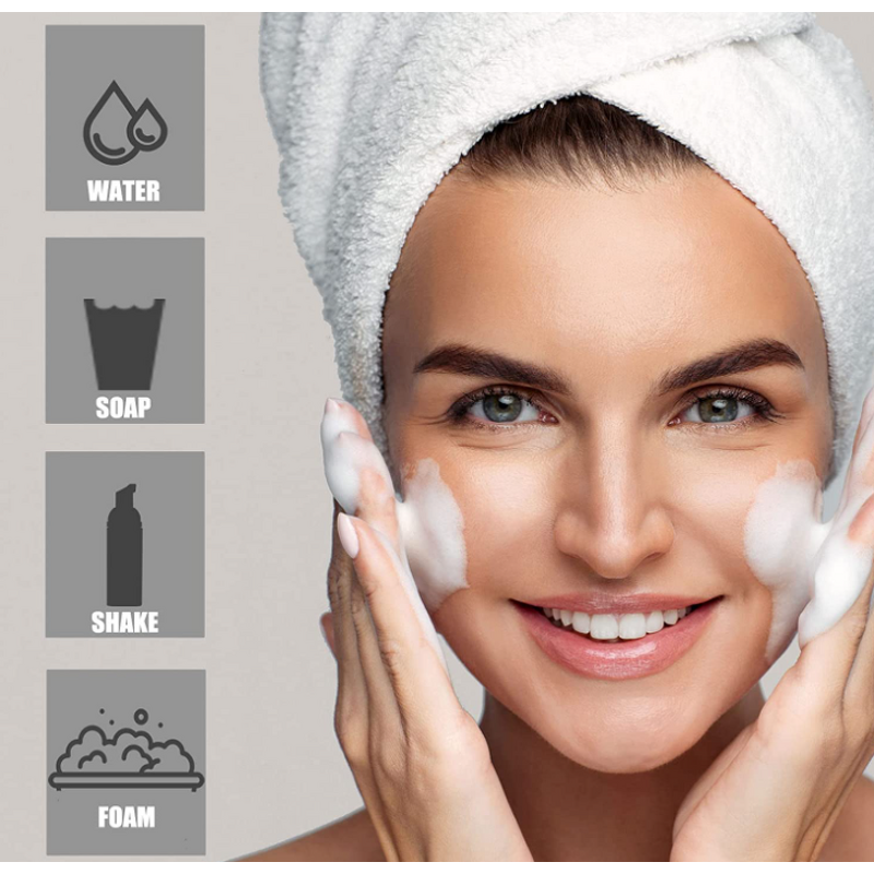 Foam Soap Bottle Manufacturer - 2oz Black with Gold Pump Empty Travel Foaming for Hand Soap Lash Shampoo