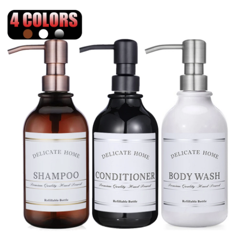 Soap Dispenser Bottle Manufacturer - Stainless Steel Pump for Refillable Shampoo Conditioner Body Wash Liquid