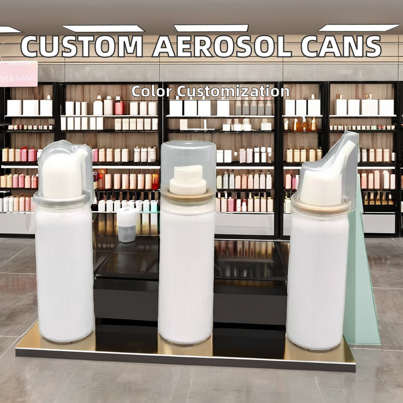 Aluminum Aerosol Can Manufacturer - Customizable 100ml Round Shape with Logo for Toothpaste Makeup Paint