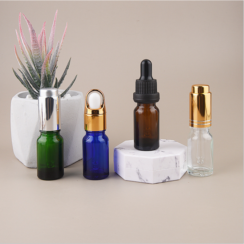Essential Oil Bottle Manufacturer - 10ml Flower Basket Cover Glass Press with Anti-theft Cover Dropper