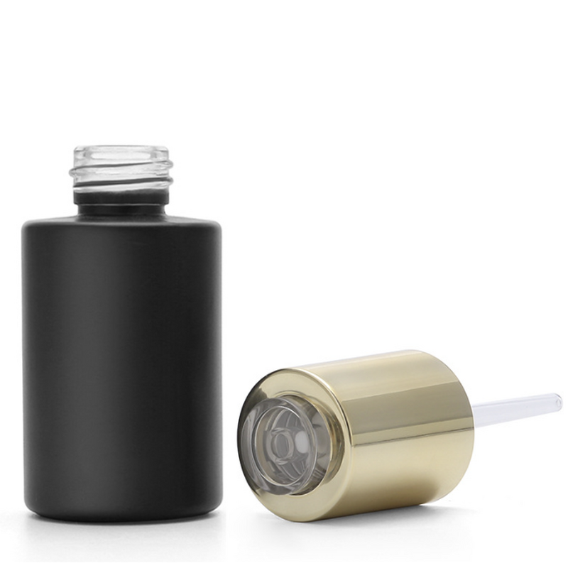 Essence Liquid Glass Bottle Manufacturer - 30ml with Rotate Self-priming Button Cover Drip Pump Dropper