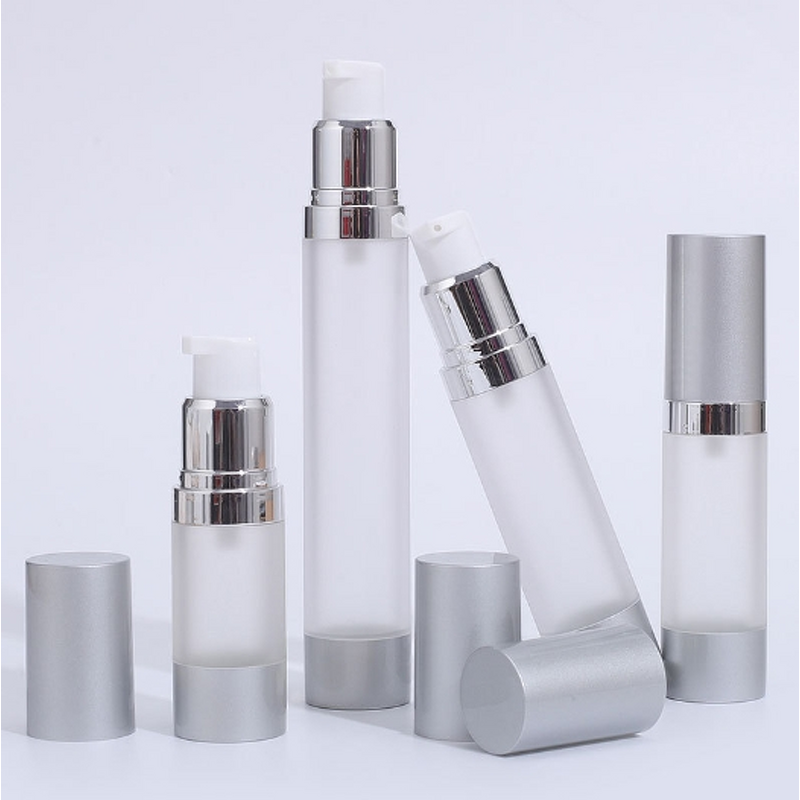 Airless Pump Bottle Manufacturer - White Plastic 10ml 50ml 30ml Cosmetic Jar with Lotion Sprayer for Face Eye Cream