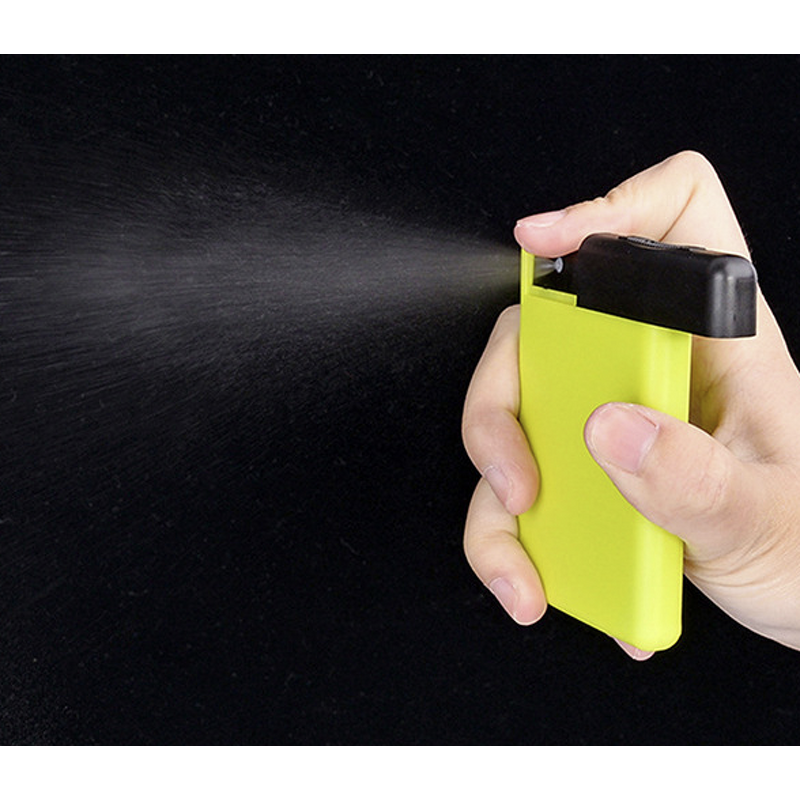 Perfume Bottle Manufacturer - 20ml Yellow Push-top Card Spray Flat Disposable for Hand Sanitizer