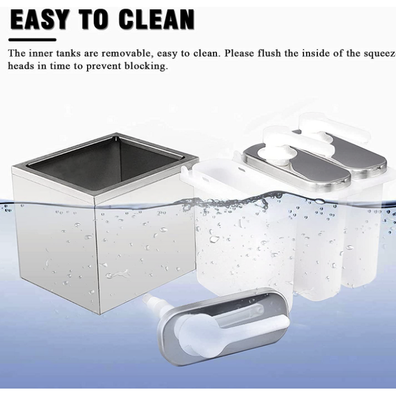 Sauce Dispenser Pump Manufacturer - 3L Stainless Steel Condiment Station for Salad Jam Seasoning Sauce