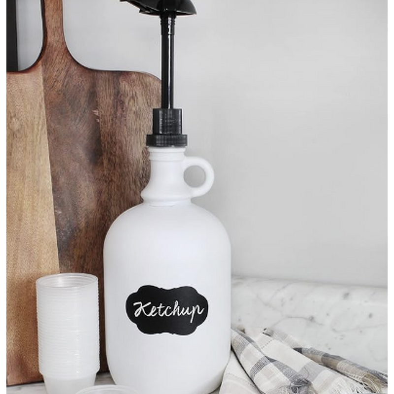 Replacement Pump Manufacturer - Darware Large 38mm for Gallon and Half Gallon Bottles 4-Pack Black