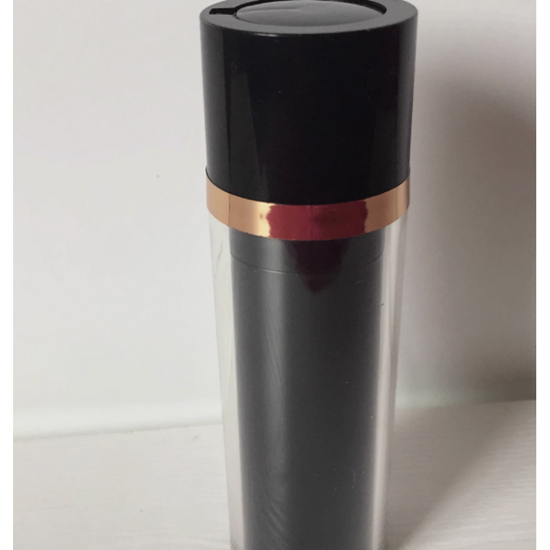 Cosmetic Pump Bottle Manufacturer - 15ml 30ml 50ml Luxury Black Gold Plastic Rotating Twist-up for Face Cream Serum
