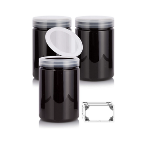 Plastic Jar Manufacturer - 25 oz PET BPA Free Refillable with Clear Natural Flip Top Cap