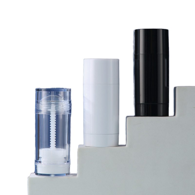 Deodorant Bottle Manufacturer - 30ml Reusable Black Plastic Cylinder Twist Up Empty for Lip Balm Lipstick Shampoo