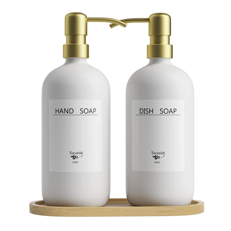 Hand Soap Dispenser Manufacturer - 16oz Glass with Stainless Steel Pump Head