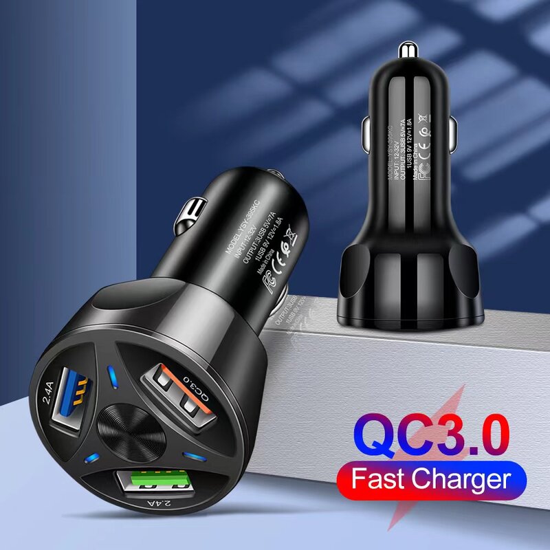 Car Charger Manufacturer - 3 USB Port QC 3.0 Quick Charge Portable