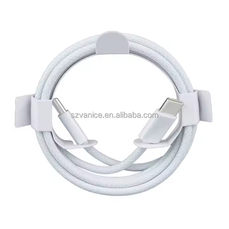 USB C Cable Manufacturer - 1M Braided 60W Fast Charging for iPhone 15 Pro Max