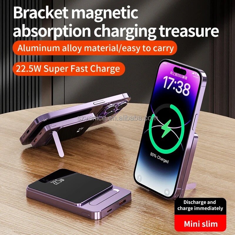Power Bank Manufacturer - 10000mAh Alloy with Foldable Holder Stand