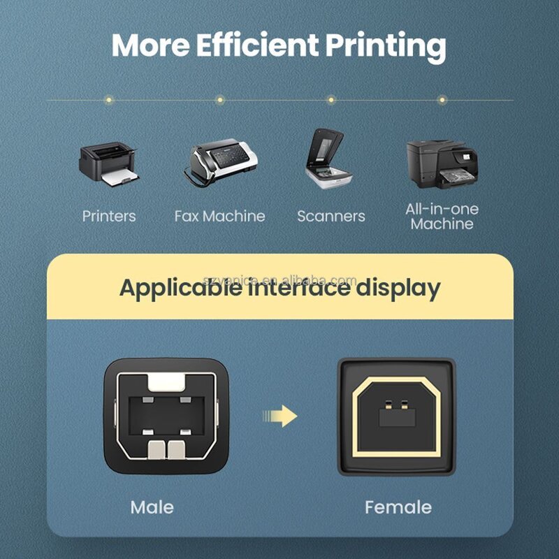 Printer Cable Manufacturer - Type C 2.0 Male to B Male