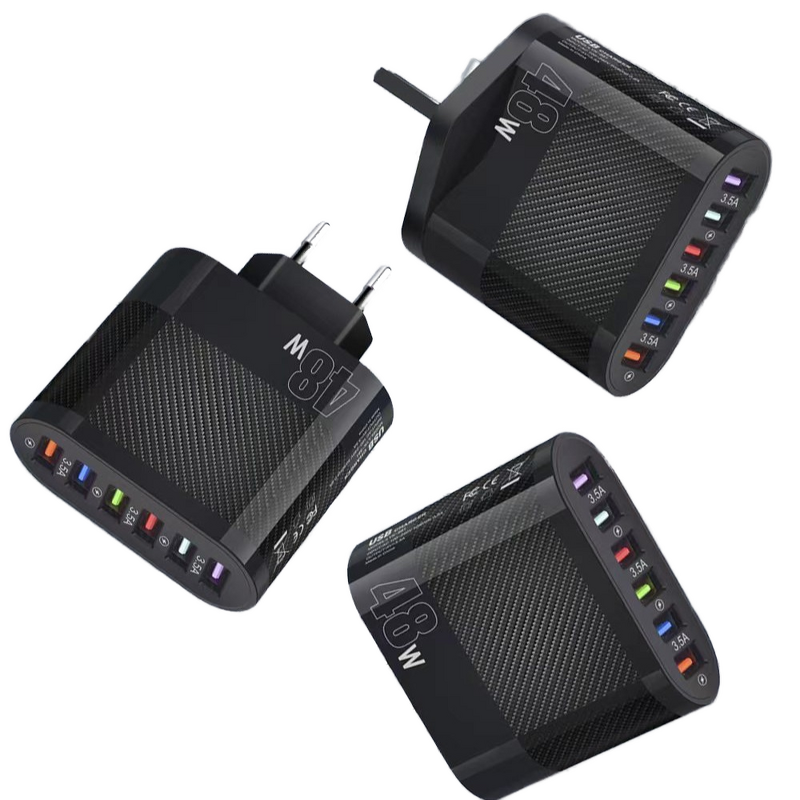 Wall Charger Manufacturer - 6-USB Interfaces Travel Charger with EU US Korea Plugs