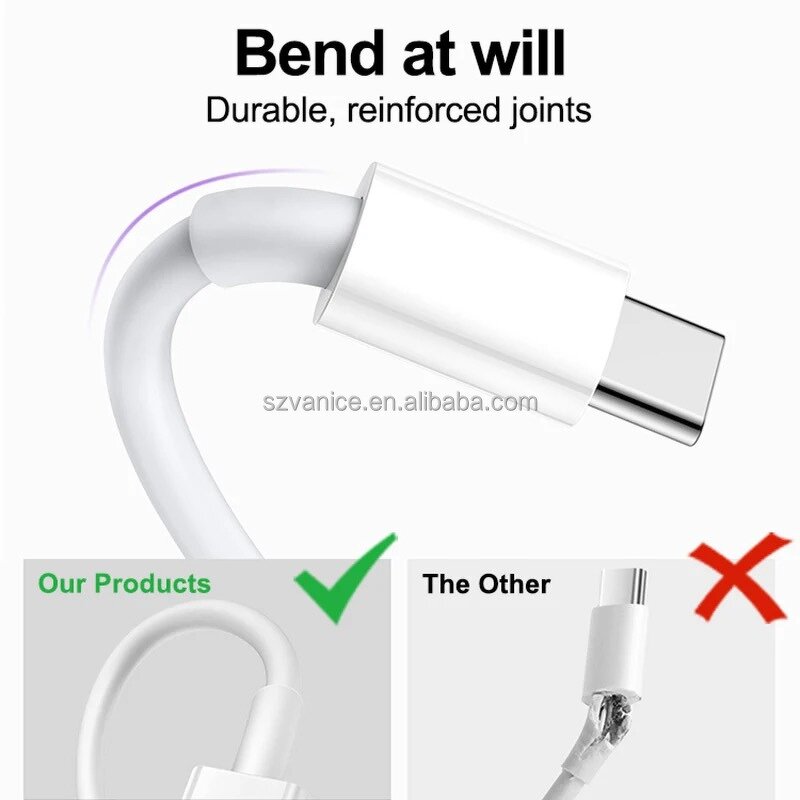 USB C Cable Manufacturer - 1m 2m 3ft 6ft Type C Fast Charging Data Cable for Samsung