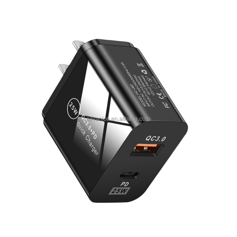 Travel Charger Manufacturer - US Plug 25W Type C Fast Adapter for Samsung Note 10 S21