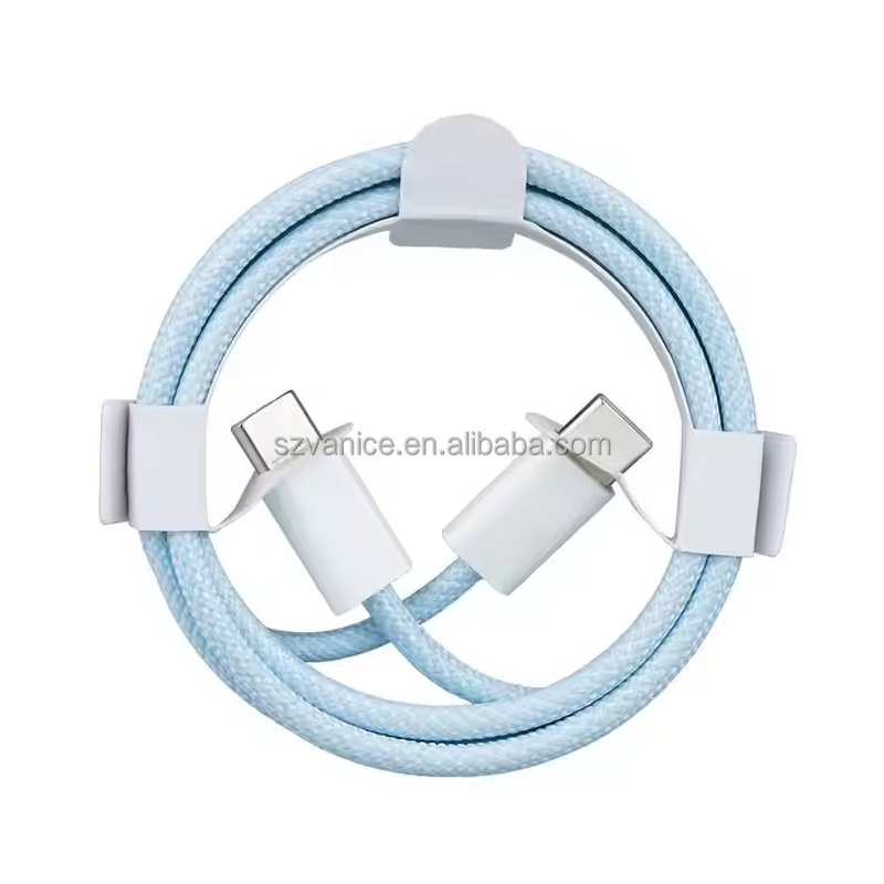 USB C Cable Manufacturer - 1M Braided 60W Fast Charging for iPhone 15 Pro Max