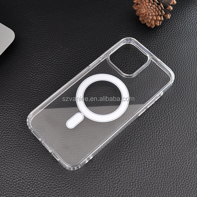 iPhone Case Manufacturer - Clear TPU PC Magnetic Cover for iPhone 15 Plus Pro Max