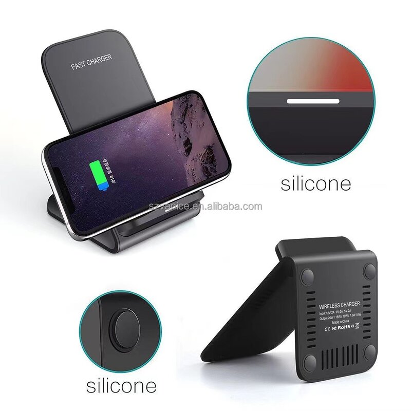 Wireless Charger Manufacturer - 15W Fast Charging Stand Mobile Phone Holder