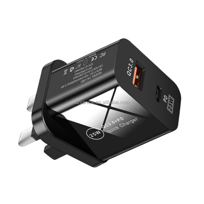 Wall Charger Manufacturer - 3pin UK Plug 25W Original Super Fast PD Charger for Samsung Note 10 Note 20 S20