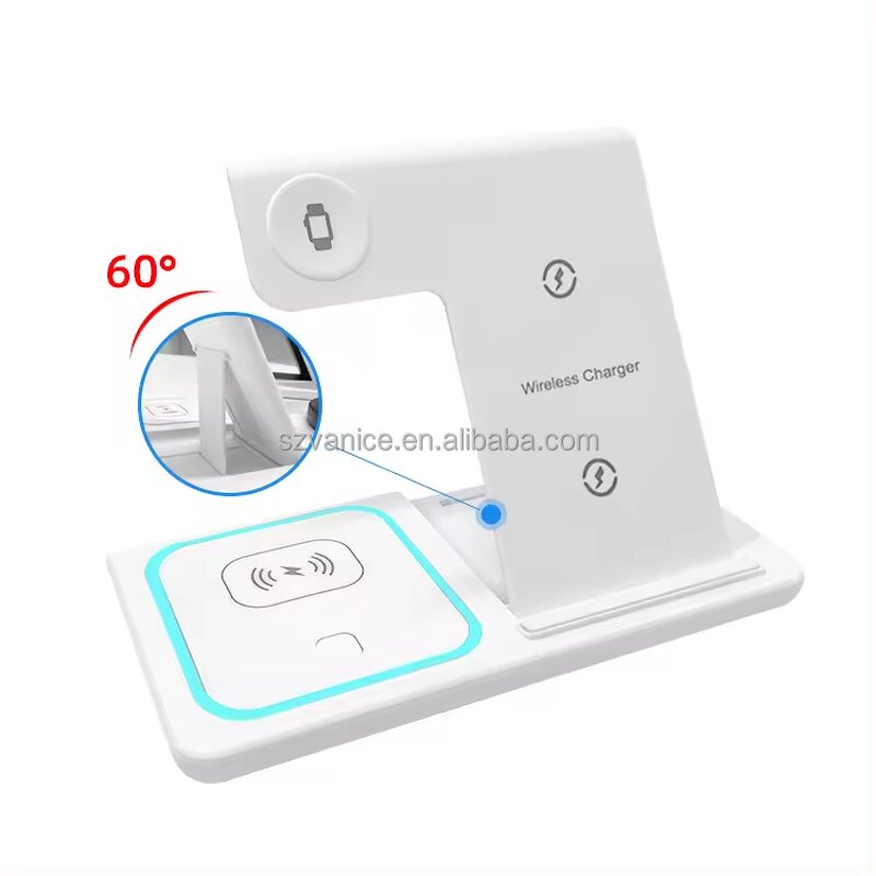 Wireless Charger Manufacturer - Qi2 3In 1 Magnetic Stand for Smartphone and Watch
