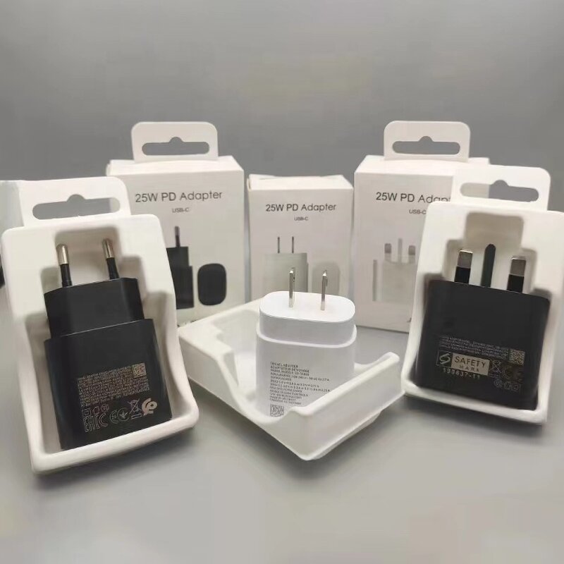Travel Charger Manufacturer - Original 25W USB C PD Super Fast Charger with EU/US/UK Plug for Samsung S21 S22