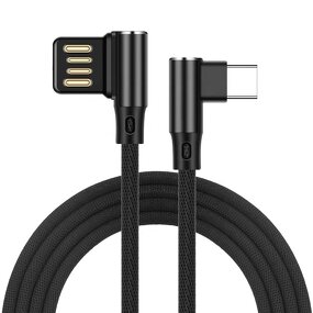USB C Cable Manufacturer - 1M 2M Right Angle 90 Degree Type-c Fast Charging Data Line