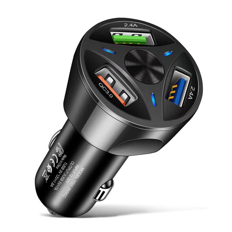 Car Charger Manufacturer - 3 USB Port QC 3.0 Quick Charge Portable