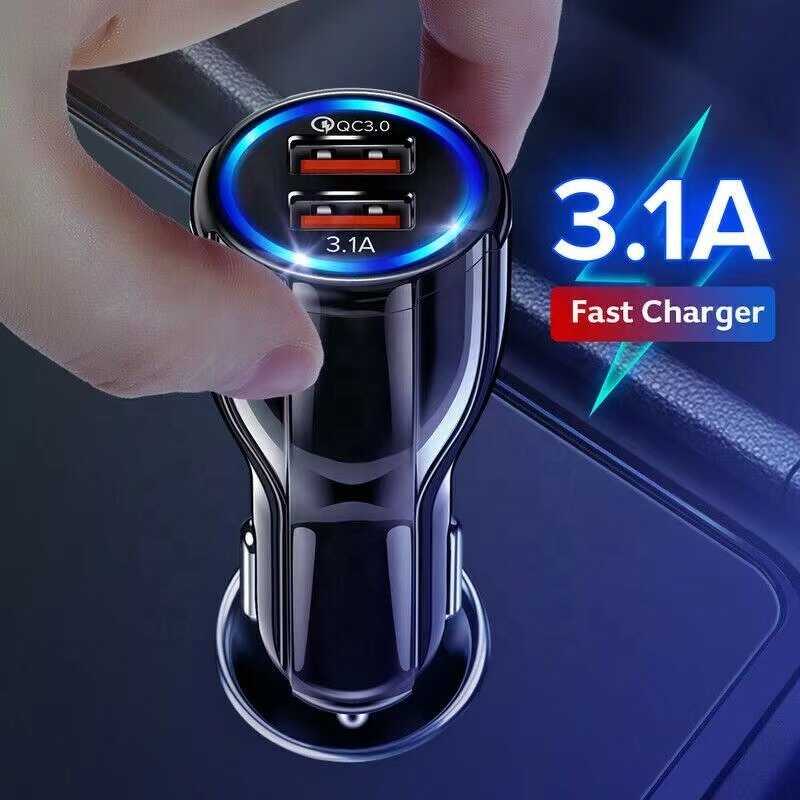 Car Charger Manufacturer - Dual USB Adapter 3.1A Smart Charger for Mobile Phone