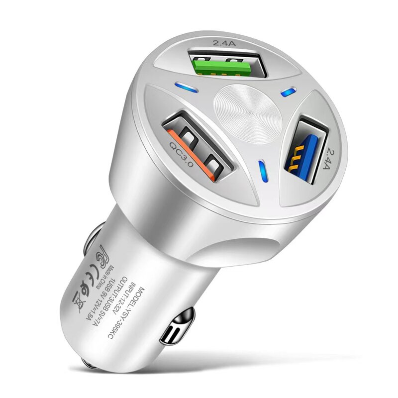 Car Charger Manufacturer - 3 USB Port QC 3.0 Quick Charge Portable