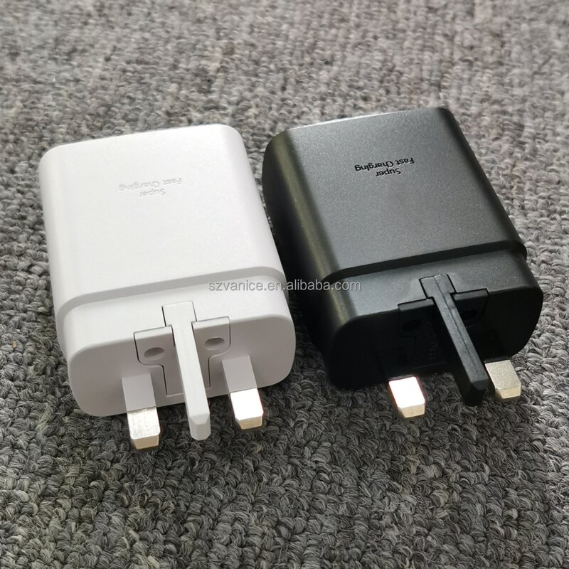 Charger Kit Manufacturer - Original UK Plug 45W PD Super Fast Charging 2.0 with Type C Cable for Samsung S20 S22 S23