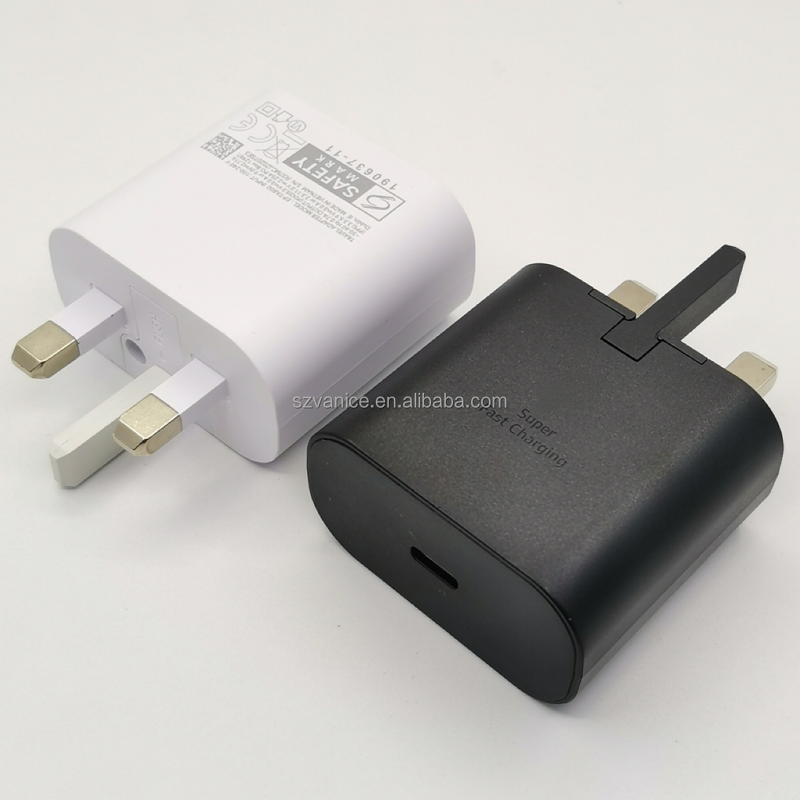 Wall Charger Manufacturer - 3pin UK Plug 25W Original Super Fast Charger for Samsung